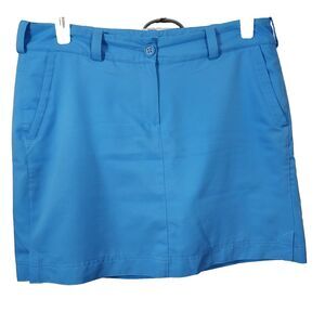 Nike Golf Skort Womens 12 Tour Performance Dri-Fit Athletic Shorts Skirt Blue